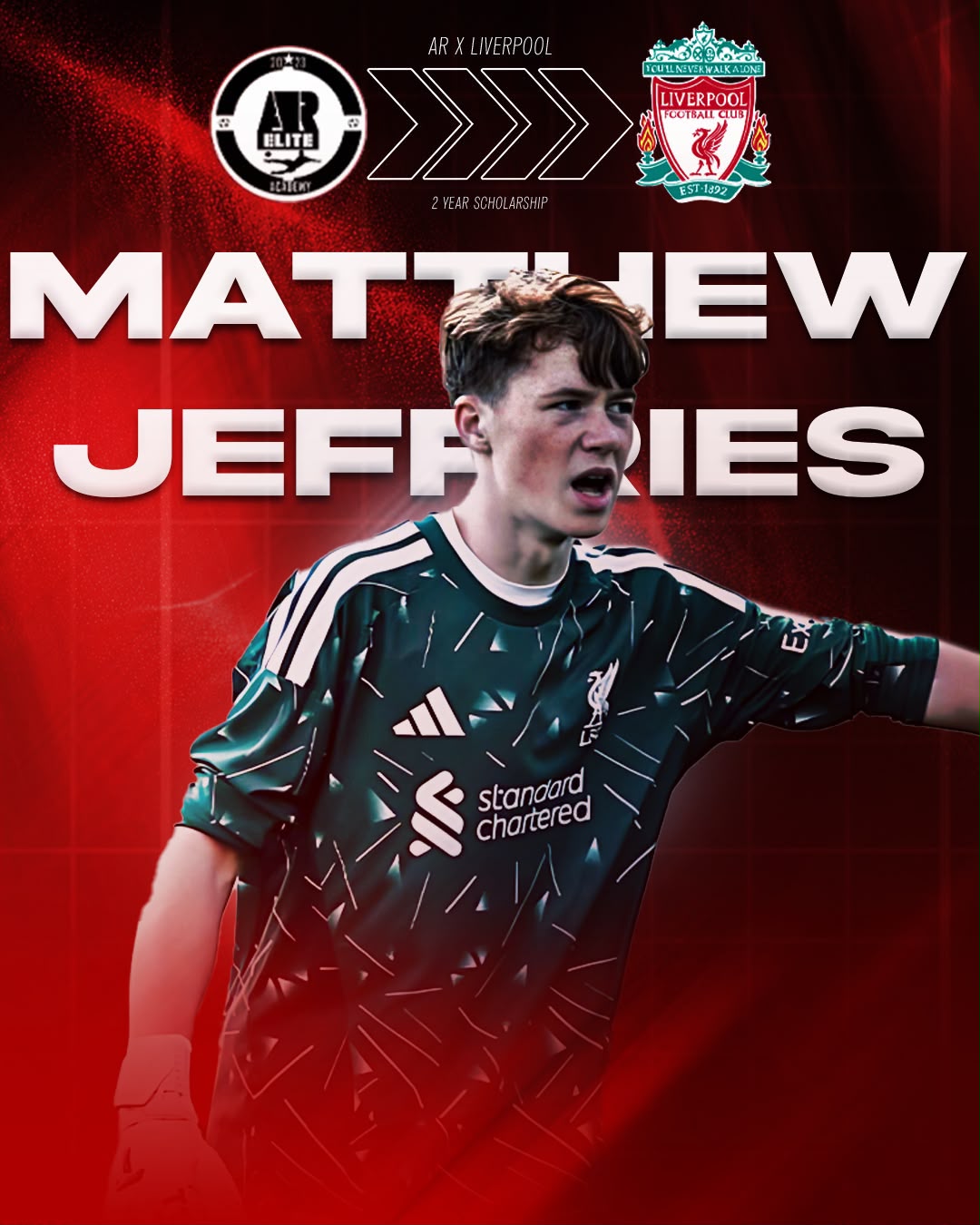 Matthew Jeffries Earns Liverpool Scholarship